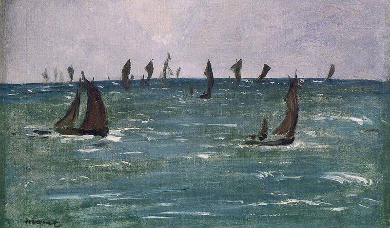 Edouard Manet Bateaux en Mer, Golfe de Gascogne Spain oil painting art